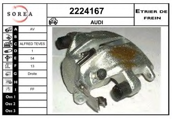 EAI 2224167 Brake Caliper